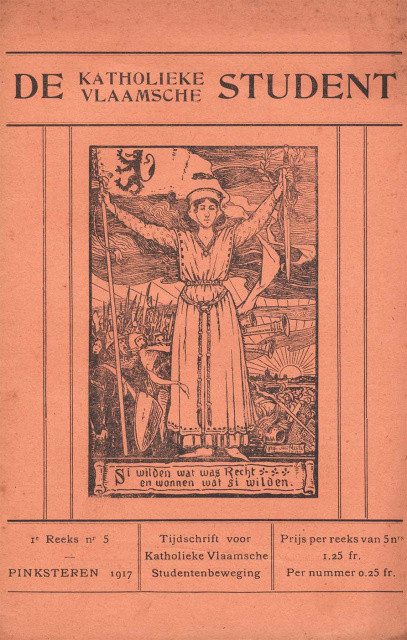 Omslag van De Katholieke Vlaamsche Student, reeks 1, 1917, nr. 5. (ADVN, SPE1600)