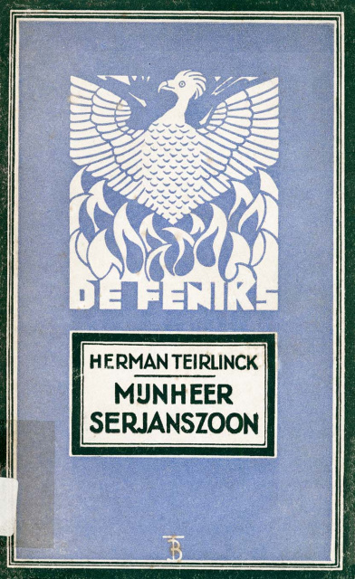 Omslag van Herman Teirlinck, Mijnheer Serjanszoon, uitgegeven in de Fenixreeks van uitgeverij Het Kompas. (ADVN, VB5992)