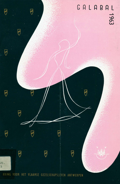 Brochure van het jaarlijkse galabal van de Kring voor het Vlaamse Gezelschapsleven in Antwerpen, 1963 (ADVN, VX121/63)