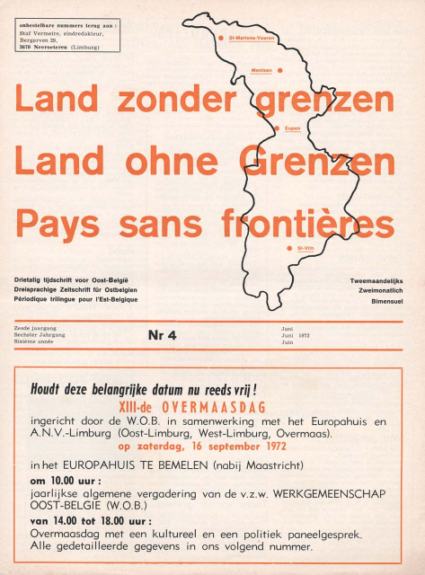 Omslag van Land zonder Grenzen, jg. 6, nr. 4, juni 1972. (ADVN, VY391)