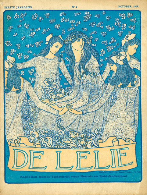Omslag van De Lelie, jg. 1, 1909, nr. 2. (ADVN, VY 966)