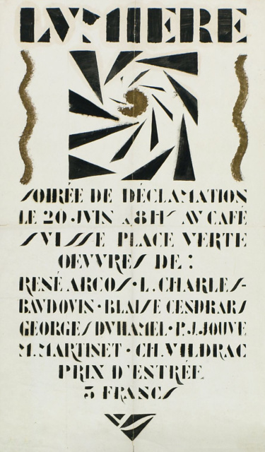 Affiche van de Lumière-groep, 1922. Ontwerp Henri van Straten. (Collectie Stad Antwerpen, Letterenhuis, tglhps5084m1)