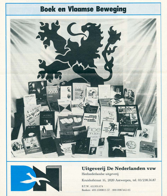 Reclamebrochure van uitgeverij De Nederlanden, ca. 1983. (ADVN, DA1368)