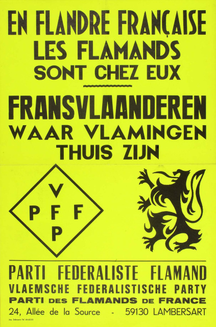 Affiche van de Parti Fédéraliste Flamand, s.d. (ADVN, VAFA1205)