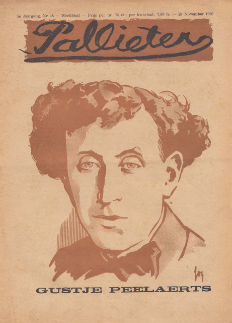 Gustje Peelaerts op de omslag van Pallieter, 28 november 1926. (ADVN, VY400)