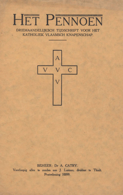 Omslag van Het Pennoen, jg. 1, 1925-1926, nr. 1. (ADVN, SPE997)