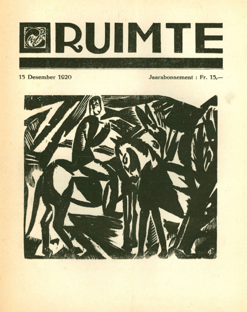 Omslag van het tijdschrift Ruimte, 15 december 1920.