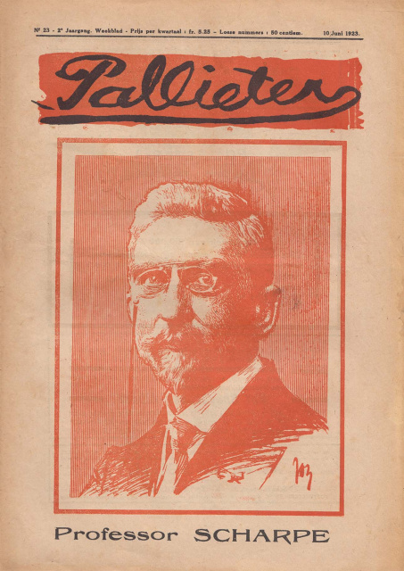 Lodewijk Scharpé op de omslag van Pallieter, 10 juni 1923. (ADVN, VY400)