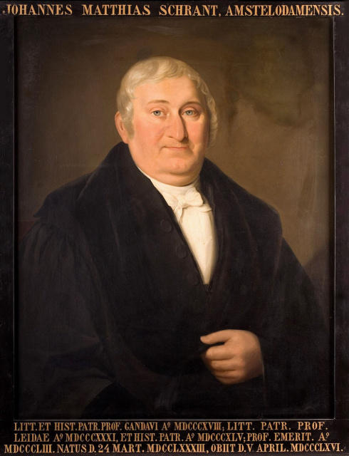Portret van Johannes Matthias Schrant, geschilderd door Ezechiel Davidson, 1843. (Universiteit Leiden)