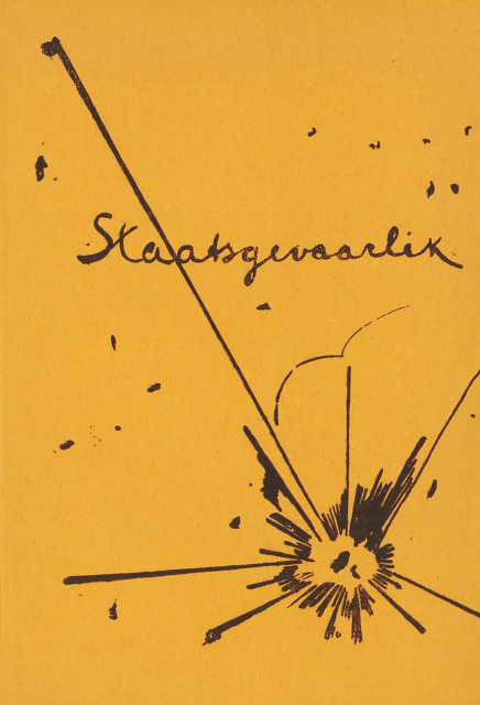 Omslag van Staatsgevaarlik, 1919. (Collectie Stad Antwerpen, Erfgoedbibliotheek Hendrik Conscience)