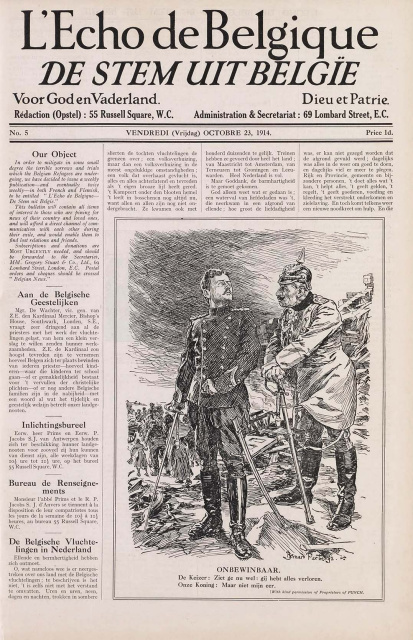 Omslag van De Stem uit België, jg. 2, 1916, nr. 24. (KADOC)