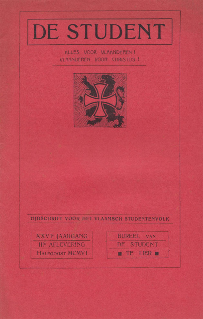 Omslag van De Student, jg. 26, 1906, nr. 3. (ADVN, VY753)