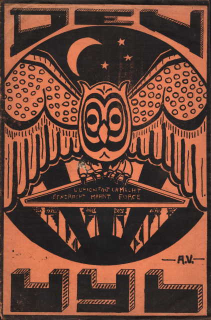 Omslag van Den Uyl, jg 1, 1928, nr. 1. (ADVN, VY524)