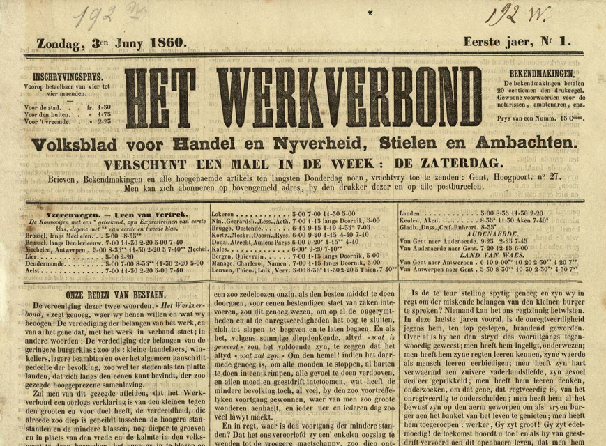 Pol van Loo was hoofdredacteur van Het Werkverbond (1960-1962), de eerste Nederlandstalige krant voor een Vlaams arbeiderspubliek. (Amsab-ISG)