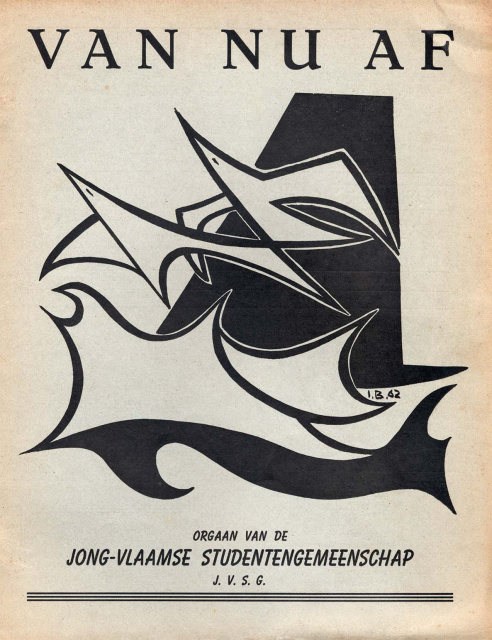 Omslag van het blad Van Nu Af, jg. 1, maart 1962, nr. 2. (ADVN, VY601)