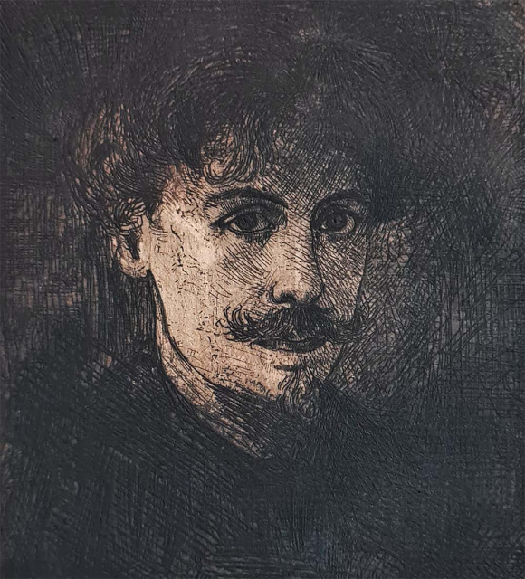 Edmond van Offel, s.d. Zelfportret. (Privécollectie)