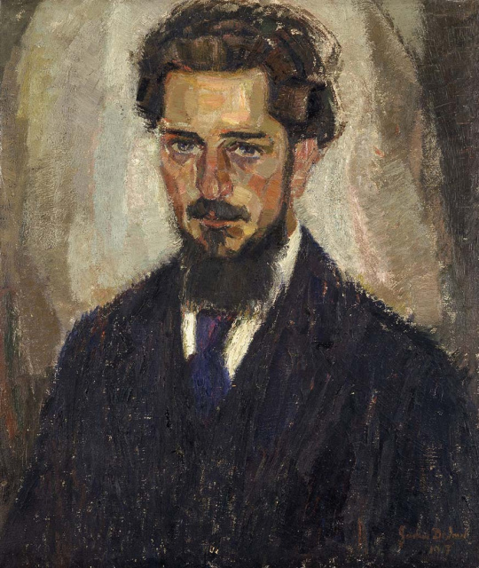 Portret van professor Leo van Puyvelde, geschilderd door Gustave de Smet, 1917. (Museum voor Schone Kunsten Gent)