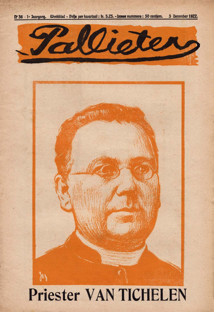 Theodoor van Tichelen op de omslag van Pallieter, 3 december 1922. (ADVN, VY400)