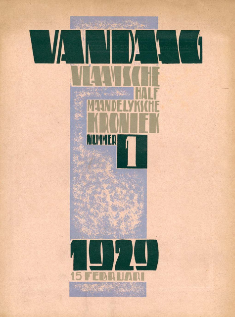 Omslag van Vandaag, 15 februari 1929, nr. 1. (ADVN, VY459)