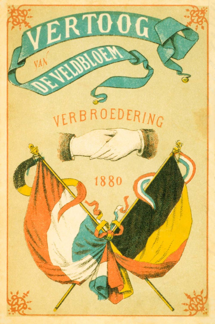 Affiche 'Vertoog van De Veldbloem, verbroedering, 1880'. (ADVN, VFBY70