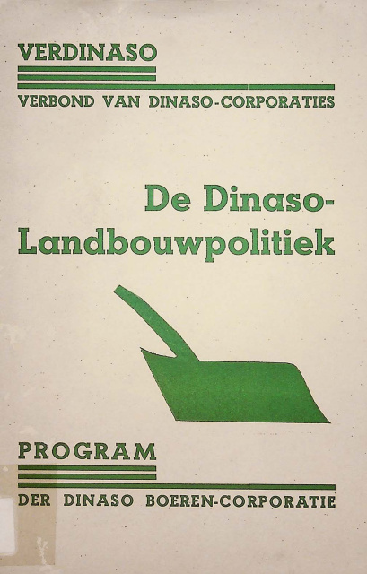 Brochure uitgegeven door het Verbond van Dinaso-Corporaties, 1935. (ADVN, VBRB726)