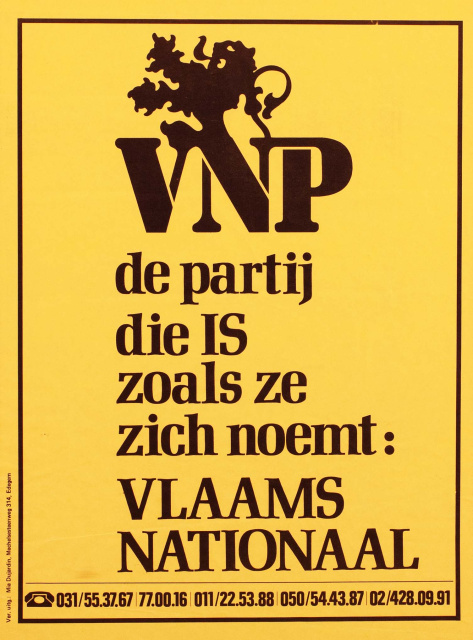Affiche van de Vlaams-Nationale Partij (VNP), 1977. (ADVN, VAFA403)