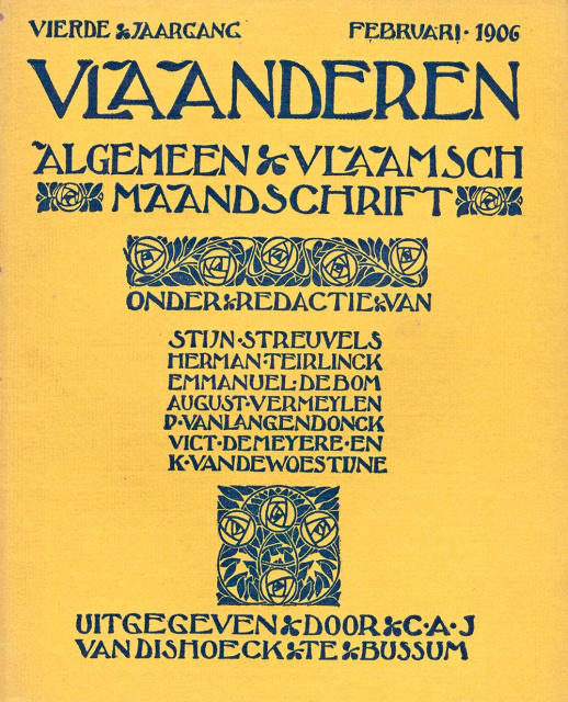 Omslag van Vlaanderen, jg. 4, 1906, nr. februari. (ADVN, VY1240)