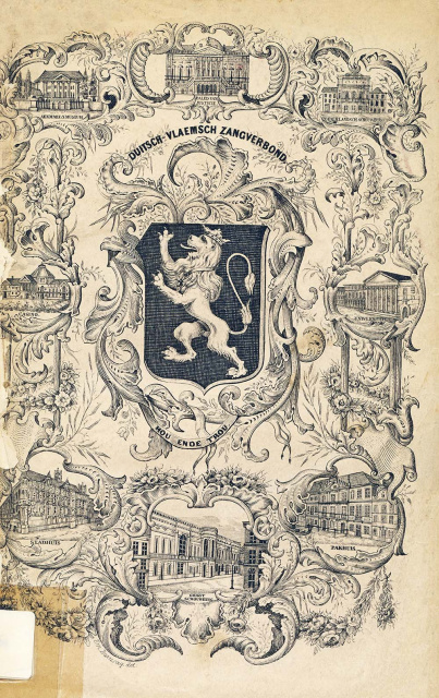Programmaboekje van het derde zangfeest in Gent, gesigneerd door Prudens van Duyse, 1847. (ADVN, VB1771)