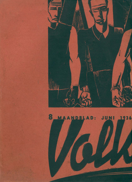 Omslag van Volk, jg. 2, 1936, nr. 8. (ADVN, VY1076)
 