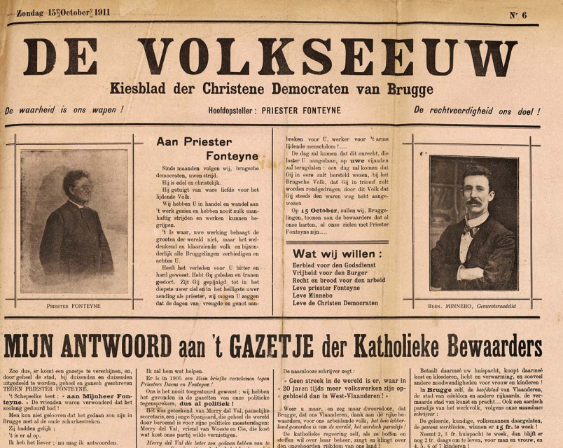 Omslag van De Volkseeuw, 1911, nr. 6. (Openbare Bibliotheek Brugge)