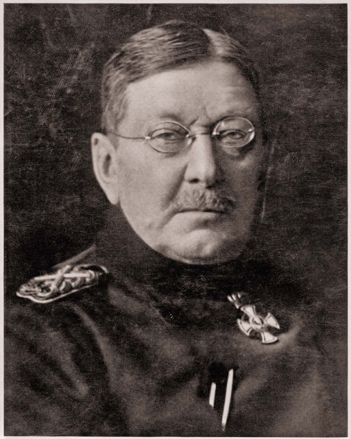 Colmar von der Goltz op de voorpagina van Pertev Demirhan, Generalfeldmarschall Colmar Freiherr Von der Goltz. Das Lebensbild eines großePertev Demirhann Soldaten, Göttingen, 1960. (ADVN, VB6871)
 