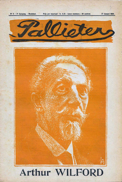 Arthur Wilford op de omslag van [i]Pallieter[/i], 27 januari 1924. (ADVN, VY400)