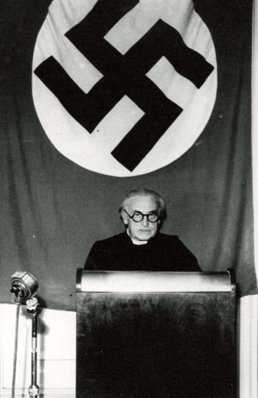 Dankwoord van Cyriel Verschaeve voor zijn eredoctoraat van de universiteit in Keulen, voorgedragen in het Deutsches Institut in Brussel, 15 mei 1944. (ADVN, VFAL193)