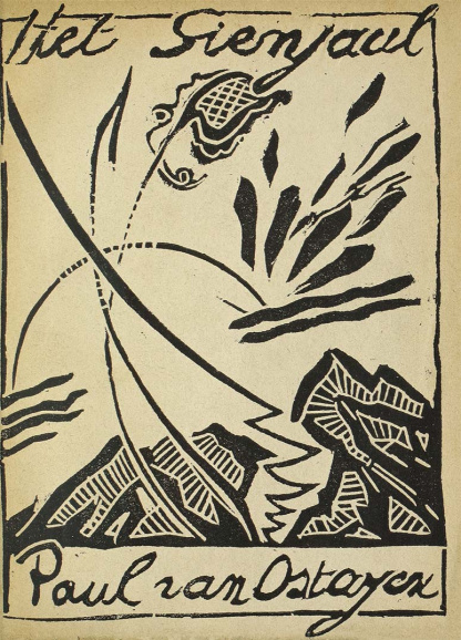 <p><em>Het Sienjaal</em>, de tweede dichtbundel van Paul van Ostaijen, rolde in het najaar van 1918 van de persen van de <em>Antwerpsche Courant</em>, een activistisch dagblad waaraan de dichter op dat moment intensief meewerkte. Alfons Baeyens, de beheerder van deze krant, had zijn drukkerij samengesteld uit materieel dat de Duitsers in beslag hadden genomen bij de Brusselse kranten <em>Le Patriote</em> (de voorloper van <em>La Libre Belgique</em>), <em>Le Soir</em> en <em>La Dernière Heure</em>. (EHC)</p>