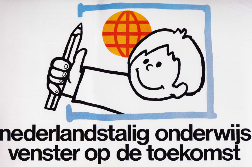 <p>Affichecampagne van het Vlaams Onderwijscentrum Brussel (VOC), 1974. Ontwerp Bernard Keunen. (ADVN, VBRC1960)</p>