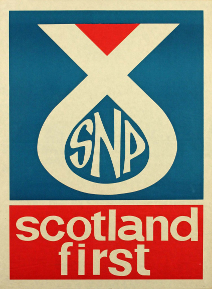 Affiche van de Scottish National Party (SNP), jaren 1980. (Wikimedia Commons)