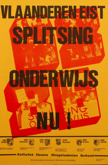 Het KVHV eist de federalisering van het onderwijs, 1986. (ADVN, VAFA206)