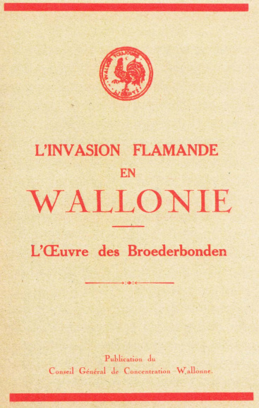 In het begin van de jaren 1930 werden de activiteiten van Broederbond in de wallingantische pers almaar vaker geïnterpreteerd als een Vlaamse ‘invasie’. (KADOC)