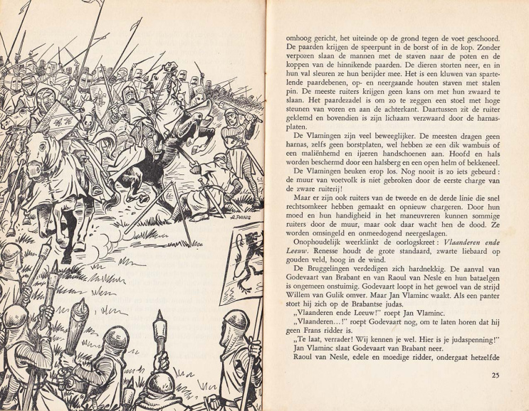 <p><em>Jan Vlaming in de guldensporenslag</em> (1953) van Hendrik Jespers, was de eerste aflevering van een reeks historische verhalen uitgegeven door uitgeverij De Sikkel.</p>