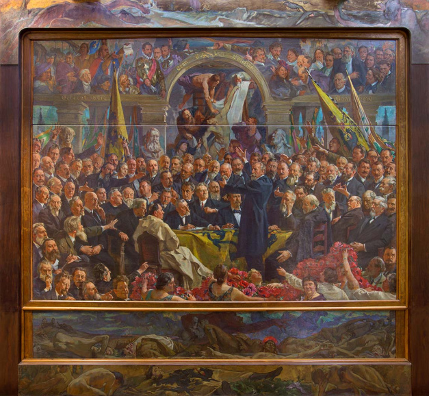 <p>Hendrik Luyten, <em>Het Gulden Doek van Vlaanderen</em>, 1941. (Museum aan de IJzer)</p>