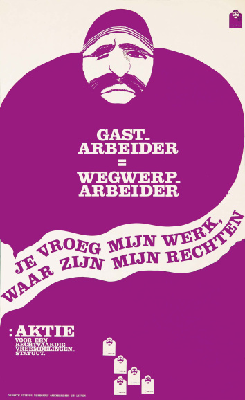 Oproep van de Universitaire Parochie Leuven tot de creatie van een rechtvaardig vreemdelingenstatuut, 1978. (Amsab-ISG, af3102)