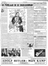 De perelaar en de Engelschman', een kortverhaal van Jeanne de Bruyn met een opvallende anti-Britse ondertoon, gepubliceerd in Volk en Staat, 9 maart 1941. Illustraties Cob. (KBR)
