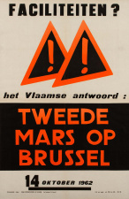 Affiche voor de tweede Mars op Brussel, 14 oktober 1962. (ADVN, VAFA1908)