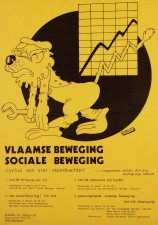 In maart 1977 organiseerde de Werkgroep Arbeid een reeks voordrachten in Antwerpen met als onderwerp 'Vlaamse beweging - Sociale beweging'. (ADVN, VAFA2829)