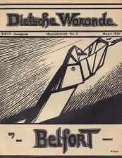 Omslag van Dietsche Warande en Belfort (maart 1926), ontworpen door Eugeen Yoors. (ADVN, VY48)