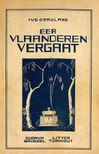 Omslag van Jozef Simons' roman Eer Vlaanderen vergaat, ontworpen door Jos Léonard in 1927.