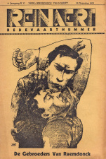 Omslagstekening van Frits van den Berghe (alias Joost) voor het blad Reinaert, jg. 4, nr. 17, 19 augustus 1933. (ADVN, VY112)
