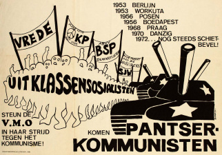 Het VMO beschouwde al wat zich in eigen land als socialistisch of als progressief aandiende als de 'vijfde kolonne' van het 'Sovjetimperialisme', s.d. (ADVN, VAFA2875)