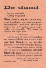 Strooibriefje van Flor Grammens, ca. 1937. (ADVN)