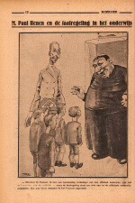 Spotprent van Frits van den Berghe (alias Free) in het satirische weekblad Koekoek over de taalwetten in het onderwijs. (Amsab-ISG)